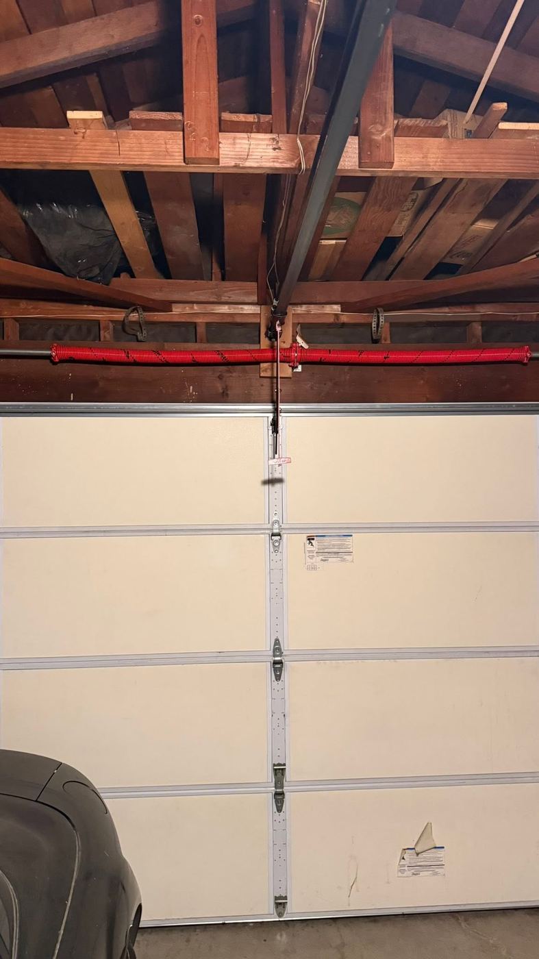 New spring installed in an older home's rafter framing